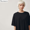 Black Cotton Long Dresses Ladies Plus Size Women Xxxl 4xl 5xl 6xl 7xl O-neck Short Sleeve Befree Maxi Casual Dress Cotton Tops