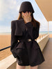 Black Dress Jacket Women Spring Jackets 2023 Elegant Black Office Lady Belt Coat Long Sleeve Ladies Coat Suit Blazer High Street