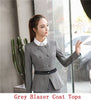 Black Elegant Slim Formal  Blazers & Jackets Coat For Women Ladies Professional Office Tops Outwear Plus Size Fall Winter