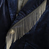 Black Gold Velvet Suit Jacket Female Spring And Autumn Temperament Self-Cultivation High-End Tassel Blazer Coat  y901