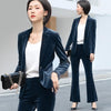 Black Gold velvet Suit Jacket Women 2022 Spring Autumn Female Elegant Temperament Slim Outwear Plus size Lady Blazer Coats