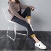 Black Grey Embroidered Jeans Women Winter Thicken Warm Plus Velvet High Waist Pencil Jeans Big Size Casual Slim Stretch pants
