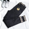Black Grey Embroidered Jeans Women Winter Thicken Warm Plus Velvet High Waist Pencil Jeans Big Size Casual Slim Stretch pants