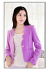 Black Jackets Blazers Coats Hot Women Fashion Long Sleeve Slim Yellow Purple Blue Cute One Button Ruffled Short Small Blazers