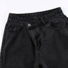 Black Ripped Jeans Women High Waist Loose Straight-leg Pants Retro Street Clothing Long Autumn  Cargo Pants Women