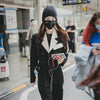 Black / White Contrast Short Suit Jacket Women 2023 Spring Autumn V Neck Double-breasted Top+Pants