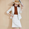 Black White Plaid Suits 2023 Autumn High End Professional Formal Slim Blazer And Skirt Office Ladies Work Wear
