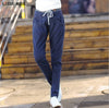 Black White Red Jeans Women Denim Pants Drawstring Waist Jogger Pants Casual Trousers Fashion Pencil Harem Pants Jeans Female
