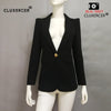 Black Women Blazers And Jackets 2022 New Spring Autumn Fashion Single Button Blazer Femenino Ladies Blazer Female