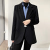 Black Woolen Suit Coat Women's Winter Clothing Casual 2022 Thickened Coats Outwear High Street