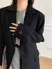 Black blazer 2022 autumn casual loose long sleeve oversize blazers for women jackets femme outfit
