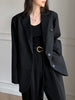 Black blazer 2022 autumn casual loose long sleeve oversize blazers for women jackets femme outfit