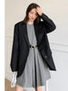Black blazer 2022 autumn casual loose long sleeve oversize blazers for women jackets femme outfit