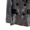 Blazer Black Sequined Women Autumn Double Breasted Button Glitter Sequined Long Party Club Jacket Blazers Women 2023 Autumn