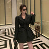 Blazer Coat Femme 2022 Spring Korean Long Sleeve White Black Rhombus Plaid Suit Jacket Women Office Lady With Belt