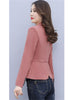 Blazer Coat Women Short Slim Small Blazer Korean Office Lady 2023 Spring Pink Temperament Long Sleeve Tops Clothing