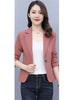Blazer Coat Women Short Slim Small Blazer Korean Office Lady 2023 Spring Pink Temperament Long Sleeve Tops Clothing