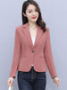 Blazer Coat Women Short Slim Small Blazer Korean Office Lady 2023 Spring Pink Temperament Long Sleeve Tops Clothing