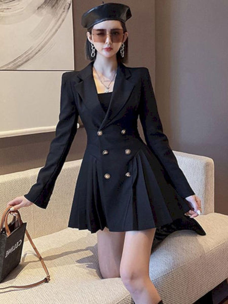 Blazer Dress Female Long-sleeved Suit Dress Spring and Autumn Dress Women Casual Office Clothes 2023 Designer Sexy Dress