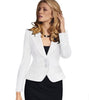 Blazer Female Blue Women Suit Office Ladies 2022 Spring Slim Top Elegant Short Design Clothes Two buckle suit woman coat 4XL