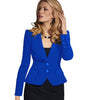 Blazer Female Blue Women Suit Office Ladies 2022 Spring Slim Top Elegant Short Design Clothes Two Buckle Suit Woman Coat 4XL