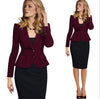 Blazer Female Blue Women Suit Office Ladies 2022 Spring Slim Top Elegant Short Design Clothes Two Buckle Suit Woman Coat 4XL