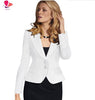 Blazer Female Blue Women Suit Office Ladies 2022 Spring Slim Top Elegant Short Design Clothes Two Buckle Suit Woman Coat 4XL