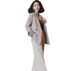 Blazer Female White Female Suit Office Lady 2023 Spring Loose Blouse Elegant Design Clothes Double-breasted Suit Women XXL
