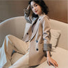 Blazer Female White Female Suit Office Lady 2023 Spring Loose Blouse Elegant Design Clothes Double-breasted Suit Women XXL