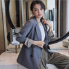 Blazer Female White Female Suit Office Lady 2023 Spring Loose Blouse Elegant Design Clothes Double-breasted Suit Women XXL