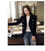 Blazer Feminino 2022 Women Slim Velvet Blazers Classic Double Breasted Jackets Coat  Ladies Formal OL Work Wear