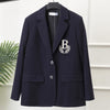 Blazer Feminino Autumn Clothes Women Korean- Style Embroidered Suit Jacket Women Loose-Fit Casual Suit Women