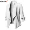 Blazer Feminino Spring Blazer Jacket Pleated Lapel Work Office Lady Suit Long Sleeve Casual Cardigan Tops Women