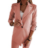Blazer For Women Autumn Jacket Office Lady Elegant Blazers Basic Casual Solid Button Long Sleeve Work Suit Coat