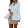 Blazer For Women Autumn Jacket Office Lady Elegant Blazers Basic Casual Solid Button Long Sleeve Work Suit Coat