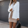 Blazer For Women Autumn Jacket Office Lady Elegant Blazers Basic Casual Solid Button Long Sleeve Work Suit Coat