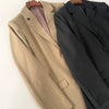 Blazer Lapel Collar single button slip pockets oversized fit Suit Long Sleeves blazers 2023