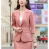Blazer Oversize Spring Summer 2022 Women Skirt Suit Slim Elegant Pink Blazer Casual Sexy Mini Skirt Office Business Set