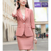 Blazer Oversize Spring Summer 2022 Women Skirt Suit Slim Elegant Pink Blazer Casual Sexy Mini Skirt Office Business Set
