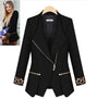 Blazer Woman Slim Zipper Small blazer Asymmetrical Long Jacket 2022 New Arrival Casual Spring Autumn Cardigan Suit