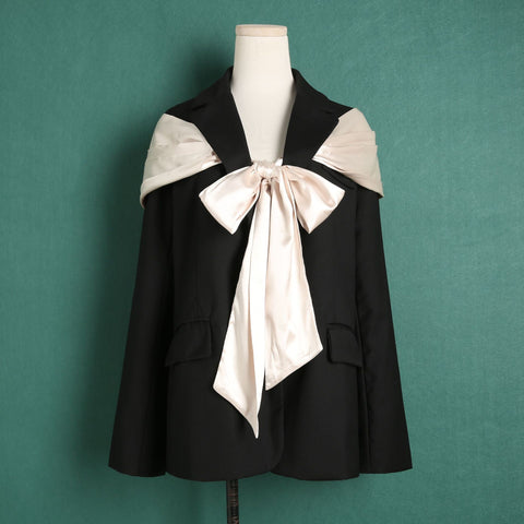 Blazer Women 2023 Korean Bow Loose Suit Coat Long Sleeve Chic Office Ladies Elegant Women Blazers And Jackets Outerwear