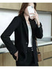 Blazer Women 2023 Spring Autumn Single-breasted Brown Black Suit Coat Long Sleeves Loose Korean Blazers Jacket