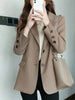 Blazer Women 2023 Spring Autumn Single-breasted Brown Black Suit Coat Long Sleeves Loose Korean Blazers Jacket