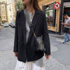 Blazer Women Black Suit Jacket Women's Autumn Loose Casual Top Coat Spring and Autumn Suit Veste Femme