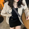Blazer Women Black Suit Jacket Women's Autumn Loose Casual Top Coat Spring and Autumn Suit Veste Femme