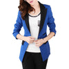 Blazer Women Coat Elegant Patchwork Pocket Single Button Top Long Sleeve Slim Jacket Coat Female Women Clothing Suit Top Blazer