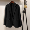 Blazer Women Gray Suit Jacket Autumn One Button Women's Suit Veste Femme