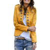Blazer Women Jackets Long Sleeve Row Buckle Self-cultivation Small Suit Loose Yellow Red Coat Pattern Style Femme Mujer