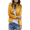 Blazer Women Jackets Long Sleeve Row Buckle Self-cultivation Small Suit Loose Yellow Red Coat Pattern Style Femme Mujer