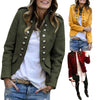 Blazer Women Jackets Long Sleeve Row Buckle Self-cultivation Small Suit Loose Yellow Red Coat Pattern Style Femme Mujer